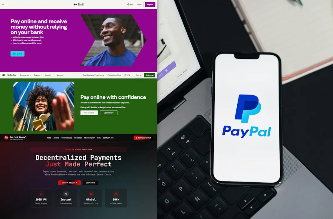 E-Wallets Skrill, Neteller, PayPal and Perfect Money Banner